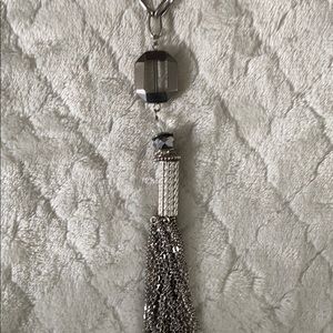 Silver long necklace